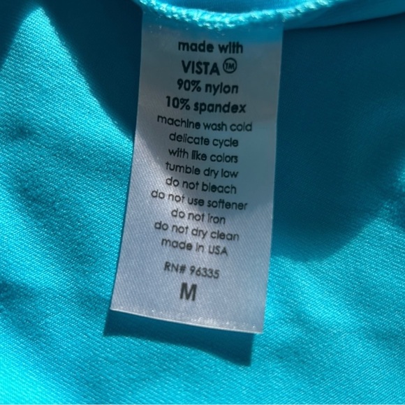 SUSANA MONACO REVOLVE ONE SHOULDER TANK TOP SURF TURQUOISE BLUE SIZE M NWT - Picture 4 of 5